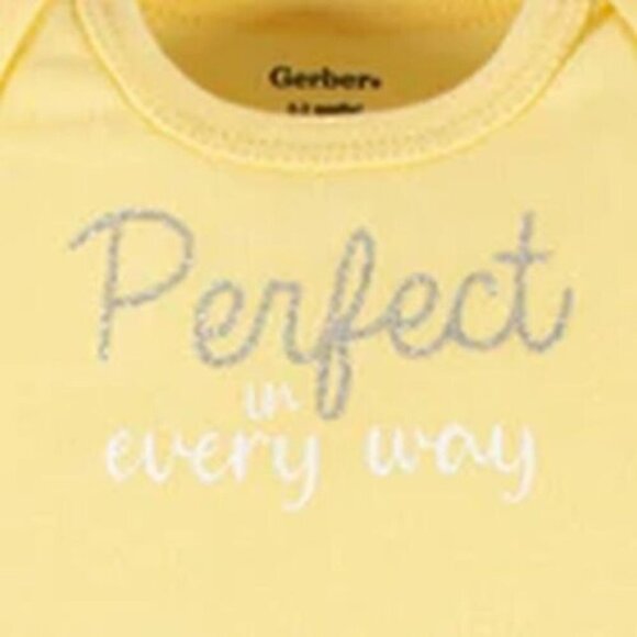 3/$15 Gerber 3Pc Baby Purfectly Wild Short Sleeve Onesies® - Picture 3 of 5